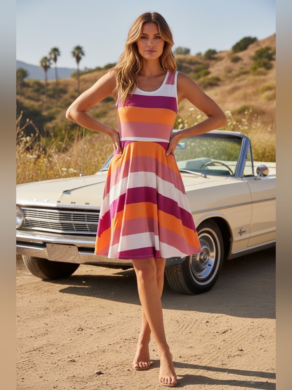 LuLaRoe Nicki • A-Line • Sleeveless • Fit and Flare Dress • Raspberry Cream